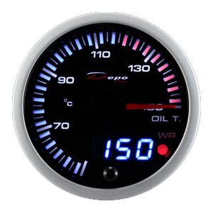 Depo Racing digital + analog oil temperature gauge SLD5247B