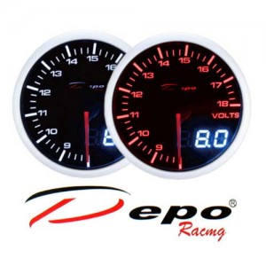 Depo Racing digital + analog battery voltage gauge WA5291BLED