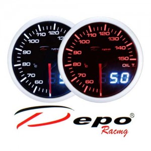 Depo Racing digital + analog oil temperature gauge WA5247BLED